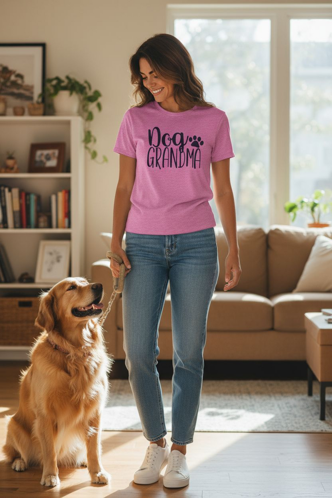 “Dog Grandma” Tee 💕🐾 – Cute Pet Lover Graphic Shirt