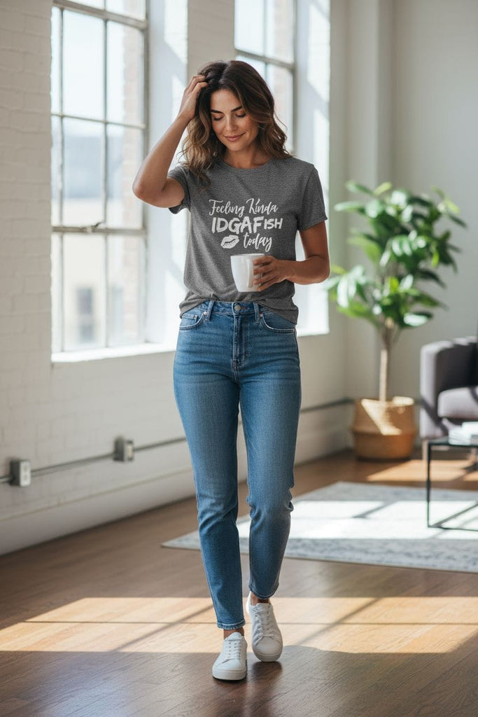 “Feeling Kinda IDGAFish Today” Tee 💜 – Sassy Graphic T-Shirt for Women