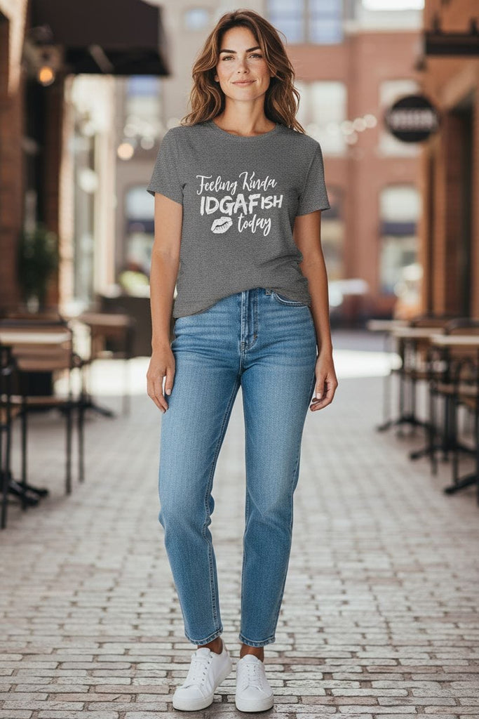 “Feeling Kinda IDGAFish Today” Tee 💜 – Sassy Graphic T-Shirt for Women
