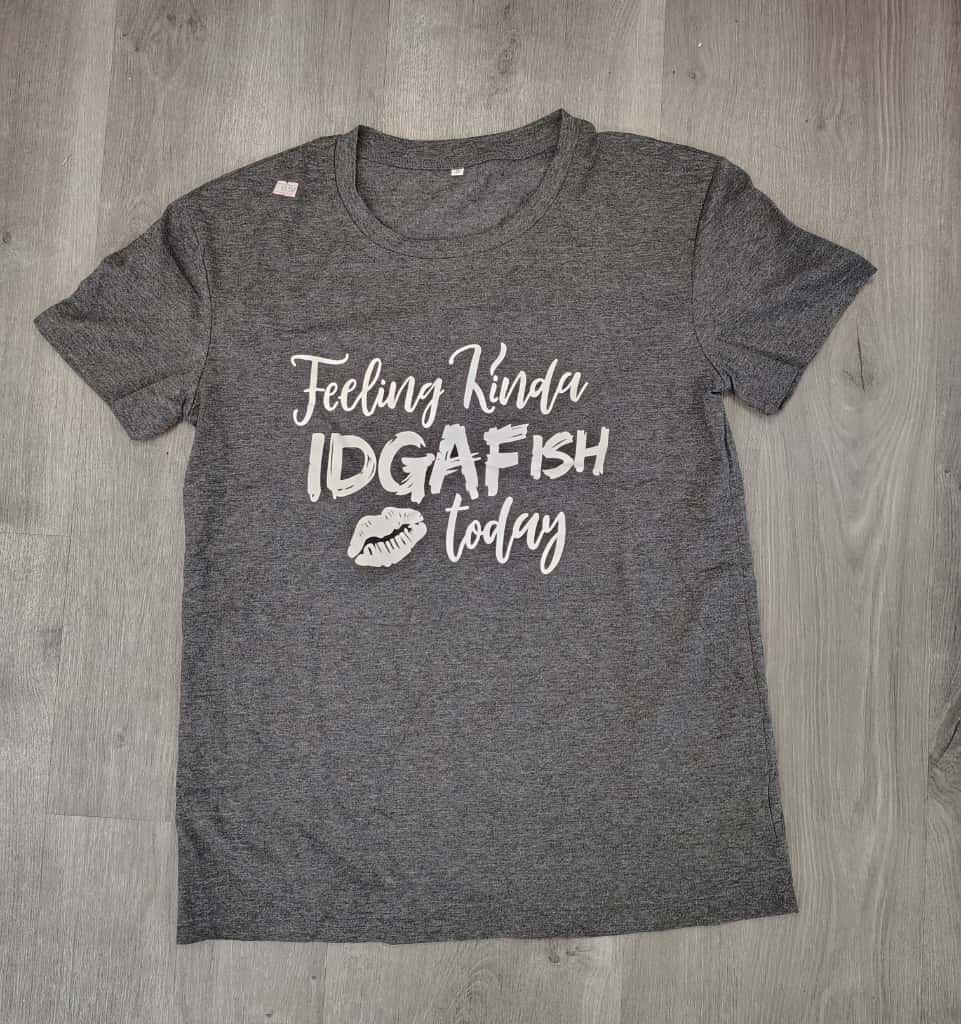 “Feeling Kinda IDGAFish Today” Tee 💜 – Sassy Graphic T-Shirt for Women