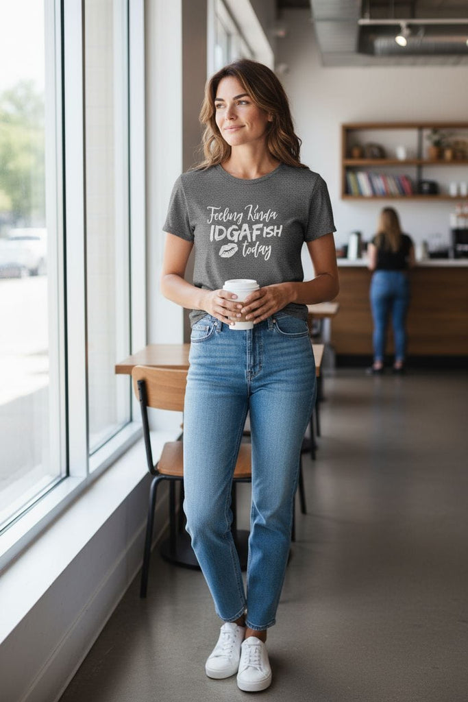 “Feeling Kinda IDGAFish Today” Tee 💜 – Sassy Graphic T-Shirt for Women