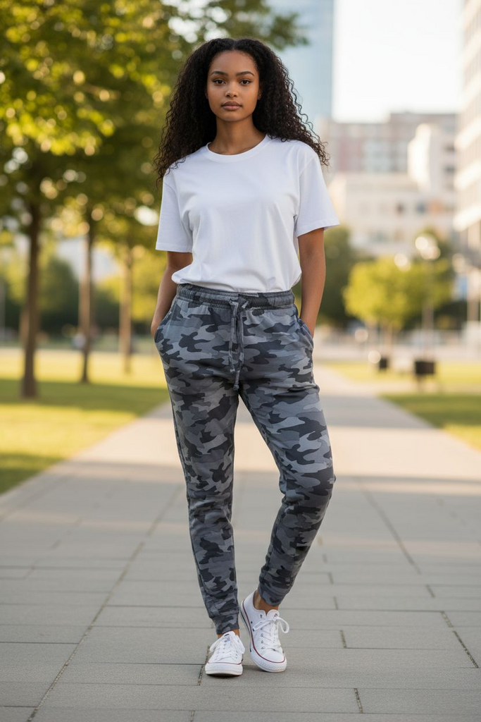 Gray Camo Jogger Pants |✨ Comfy Drawstring Sweatpants for Casual Streetwear & Lounge Days ✨