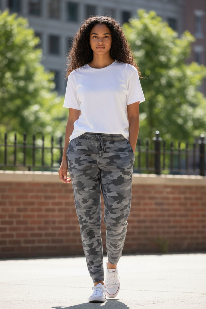 Gray Camo Jogger Pants |✨ Comfy Drawstring Sweatpants for Casual Streetwear & Lounge Days ✨